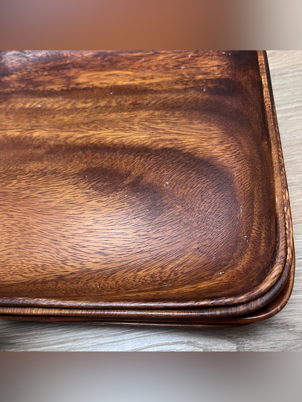 Square wooden plates - Picture 4 of 5